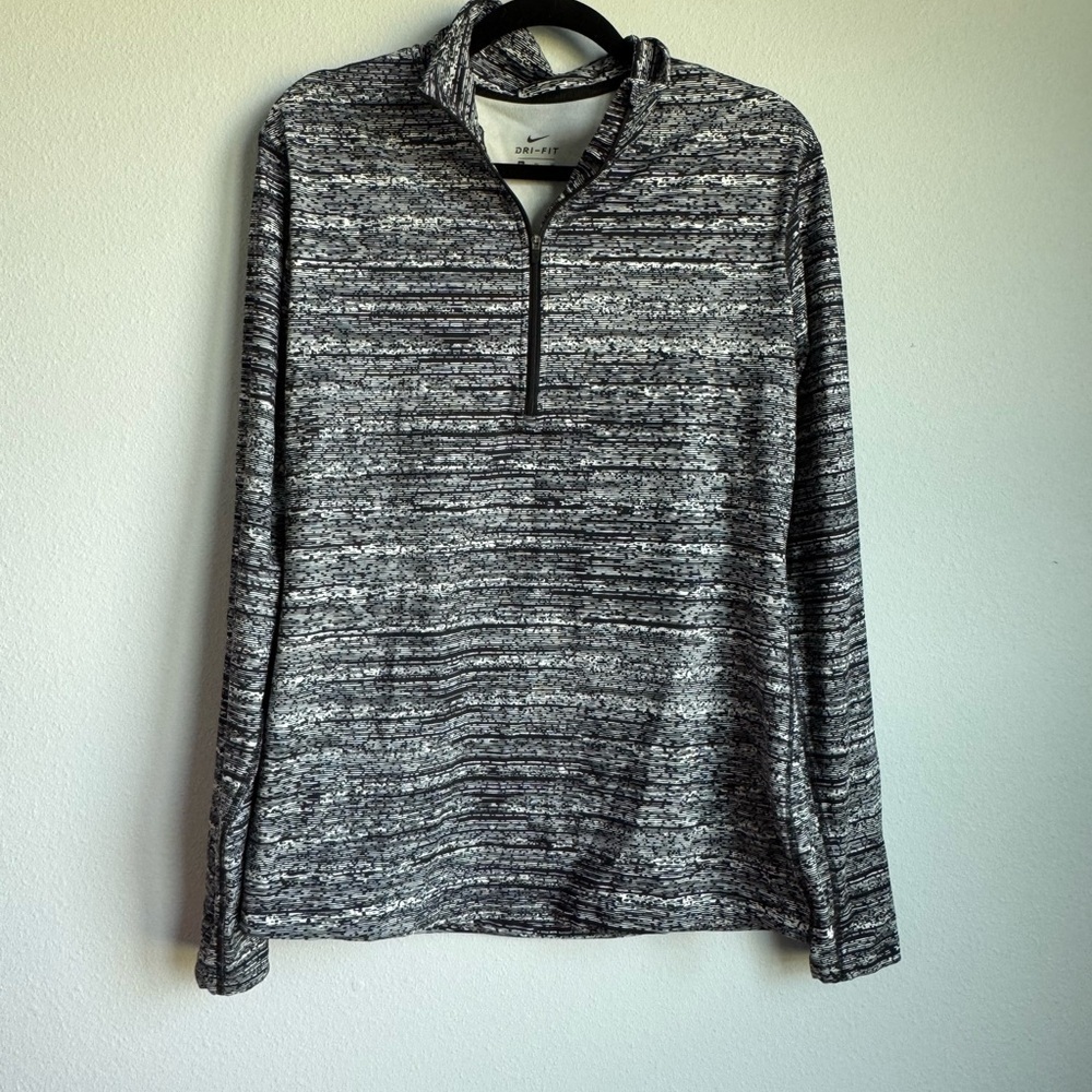 Nike women's Black and Gray Zip-Up Sweater